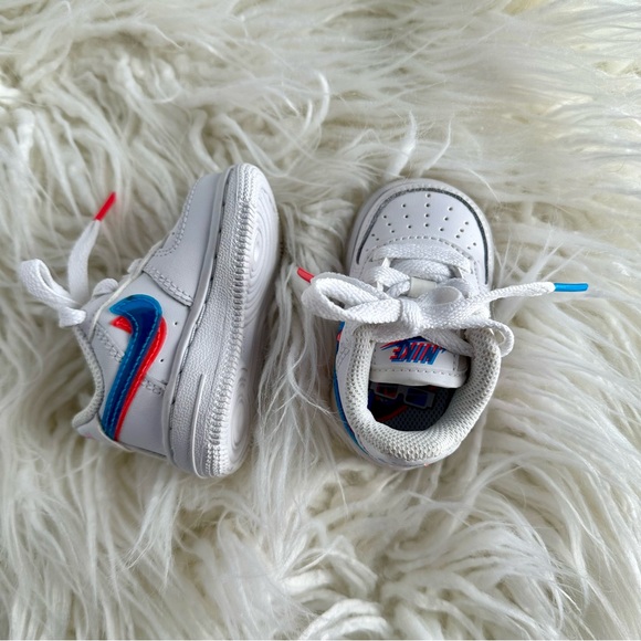 Nike Air Force Baby Pink and Blue 3D Lace Up Shoes NWT